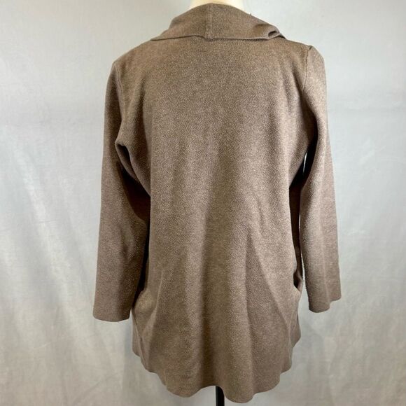 Rachel Zoe mocha waterfall cardigan sweater with pockets size medium - Picture 3 of 5